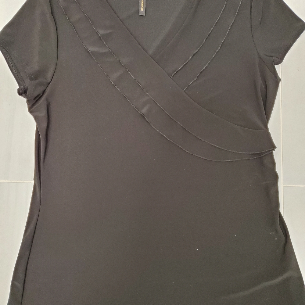 Susan Lawrence XL Faux Wrap Blouse ~ EUC
